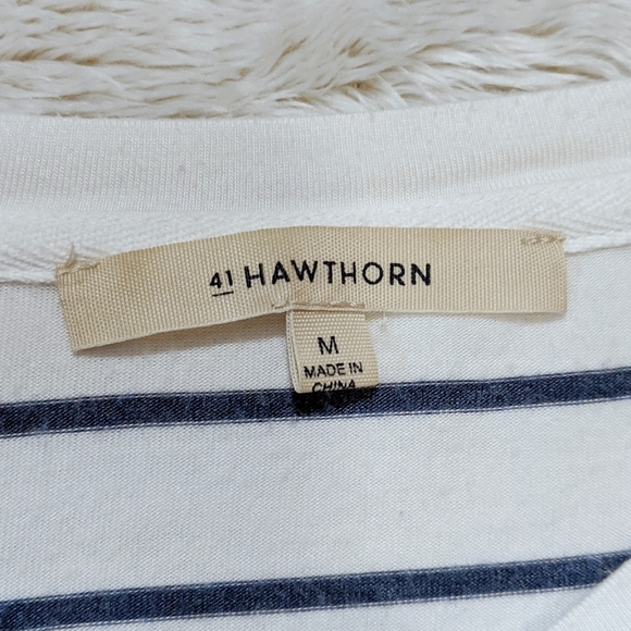 41 Hawthorn Megnan Striped Dolman Hi-Lo Tee | M - Picture 5 of 6